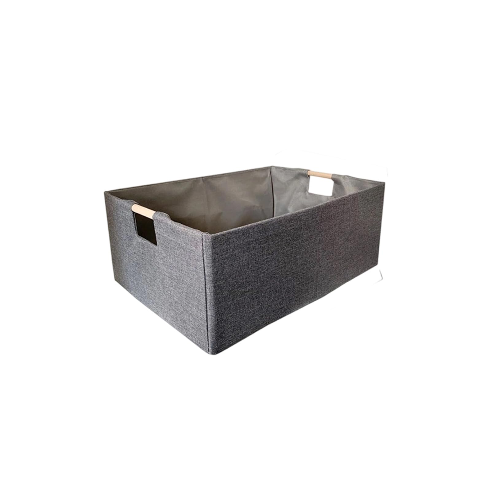 Multipurpose Linen Organizers Box Sturdy Cardboard Structure Comfortable Wood Grip Designs Sturdy Fabric Desktop Organizers Basket