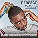 Handle Brushes for 360 Waves - Medium Hard Wave Hair Brushes Wave Styler Great for Wolfing Wave Styler Brush Great for Black Hair - Boar & Nylon Bristle Curve Wave Brush for Barbers & Daily Use (Blue)
