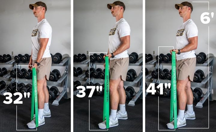 Miniatura 2 de Serious Steel Fitness Bandas de entrenamiento de resistencia de 37 pulgadas (bandas de entrenamiento con sistema de bandas de ejercicio portátiles,