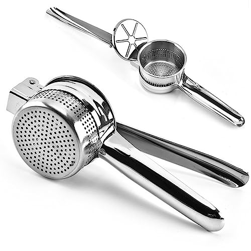 Gearmax 1 Pezzi Schiacciapatate per Patate,Schiacciapatate in Acciaio Inossidabile,per Purè di Patate, Frutta, Verdura e Alimenti per Bambini, di Alta qualità, di Grande Cpacità, Spremiagrumi