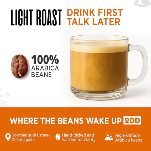 Image of ODD COFFEE ROASTERS Breakfast Blend 100% Arabica Roasted Coffee Powder 1 Kg Light Roast | AAA Grade Specialty Bean | Fruity, Floral & Milk Chocolate | Single Origin Ground Coffee for Aeropress