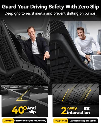 Image of 3W Tesla New Model Y Juniper Floor Mats and Cargo Liners, TPE Floor Liner for 2025 2026 Model Y, Trunk Mats & Seat Back Cover Protector, Tesla Model Y Juniper Accessories(Not For Standard), Vigormold