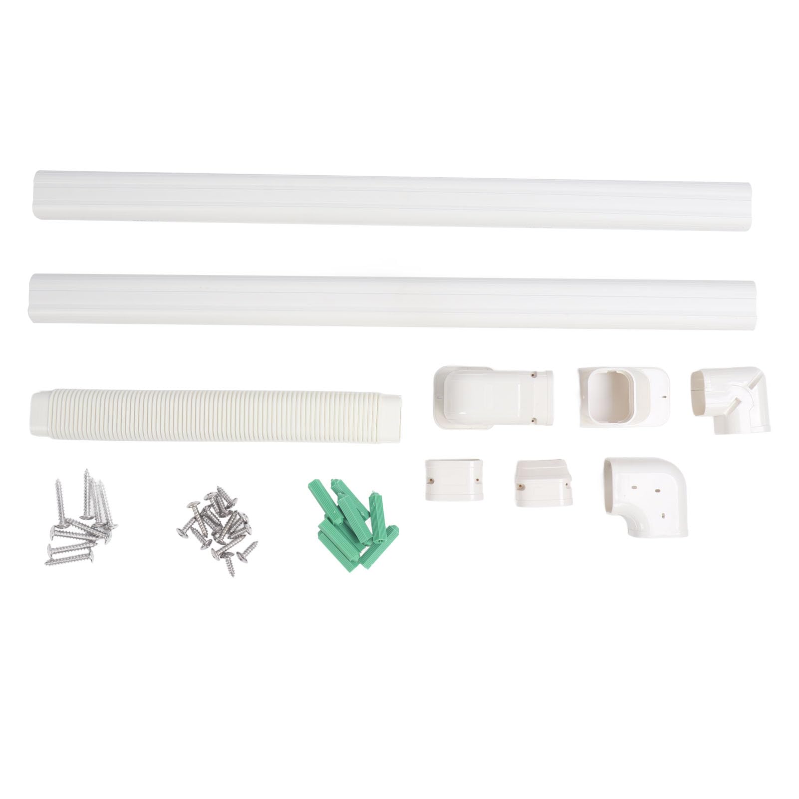 FTVOGUE Klimaanlage Dekorative PVC Leitungsabdeckungsset, Mini Split Wärmepumpen Rohrabdeckung mit Neutralem Beigeton für 1-2 AC Rohrschutz