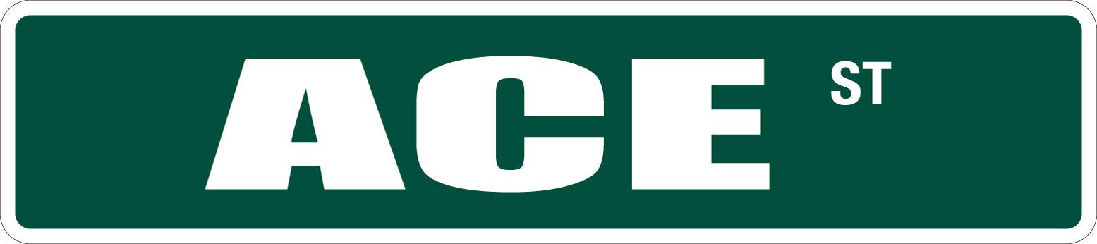 metal sign Ace 4" x 16" Metal Novelty Street Sign