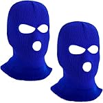 LINSOCLE 2 Piezas Pasamontañas de 3 Agujeros, Bala...: 3 agujeros Balaclava : Este punto Ballack pull está hecho de fibra acrílica confiable. Es suave y cómodo, flexible y amigable con la piel. Es fácil de limpiar y se puede utilizar durante mucho tiempo. Pasamontañas de Punto de Invierno Cubierta Facial...