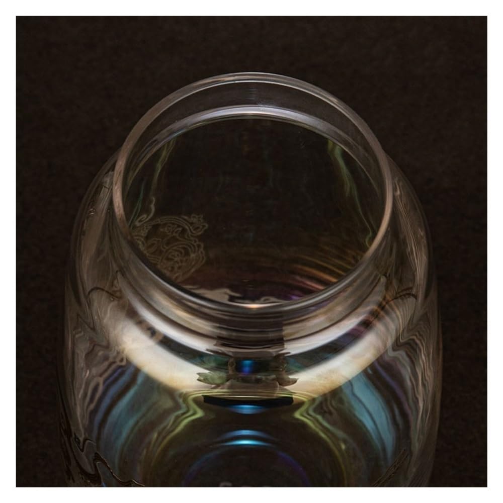 bote de té Recipiente for té de hojas sueltas, tarro de almacenamiento for el hogar, tarro vacío de vidrio, tapa de madera, tarro sellado for almacenamiento de té
