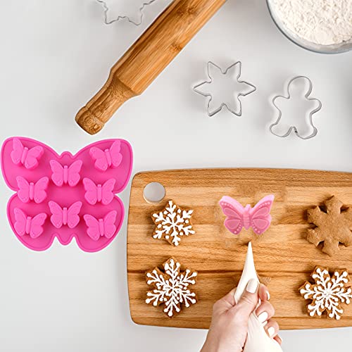 1 Pcs Butterfly Cake Mold Silicone, Large Butterfly Mold Ice Cube Tray Shapes Butterfly Non Stick Chocolate Tray Mold Ice Tray Butterfly Soap Mold For Chocolate Baking Pudding Soap Making #TOP5