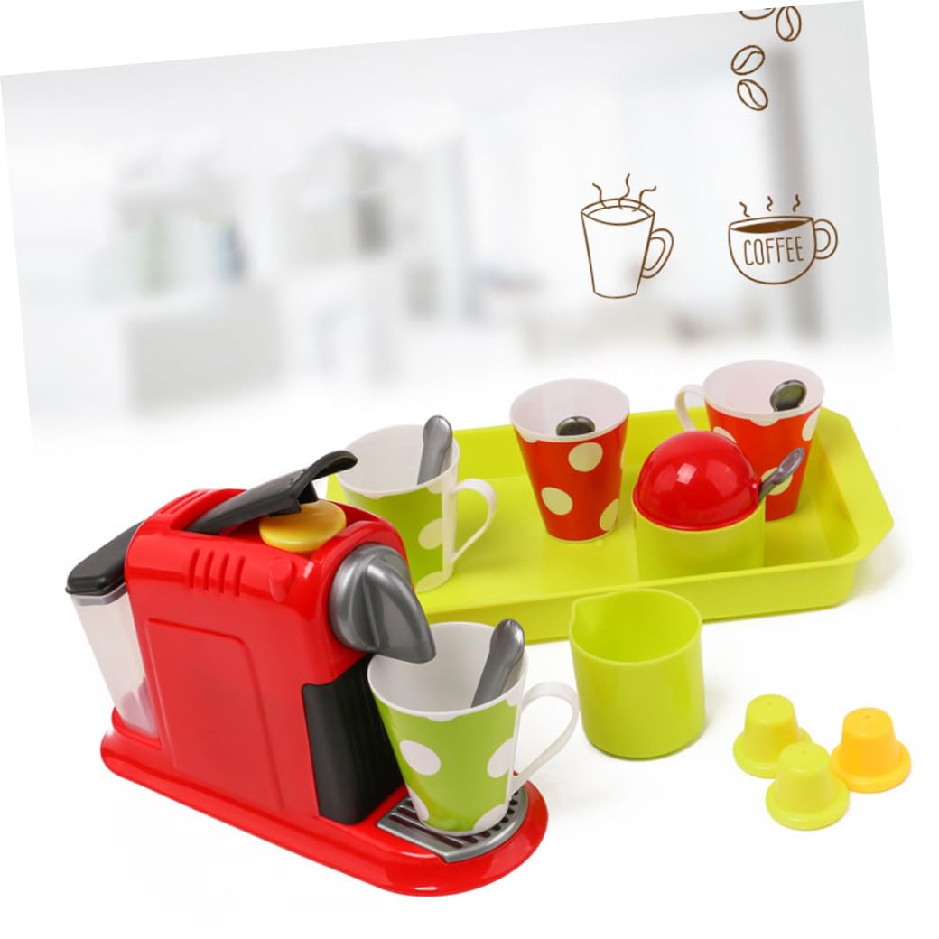 Giocattolo Creativo da Cucina in Plastica per Ragazzo Ragazza, Set Macchina da Caffè Giocattolo per Sviluppare Intelligenza e Stimolare Interesse Cognitivo, come Regalo