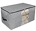 Produktbild iwill CREATE PRO 91L Jumbo-Größe Polyester Aufbewahrungs-Organizer-Tasche, Haushalts-Aufbewahrungsbehälter für Schrank & Regale. Bettdecken, Decken, Kissen, Bettdecken, Hellgrau