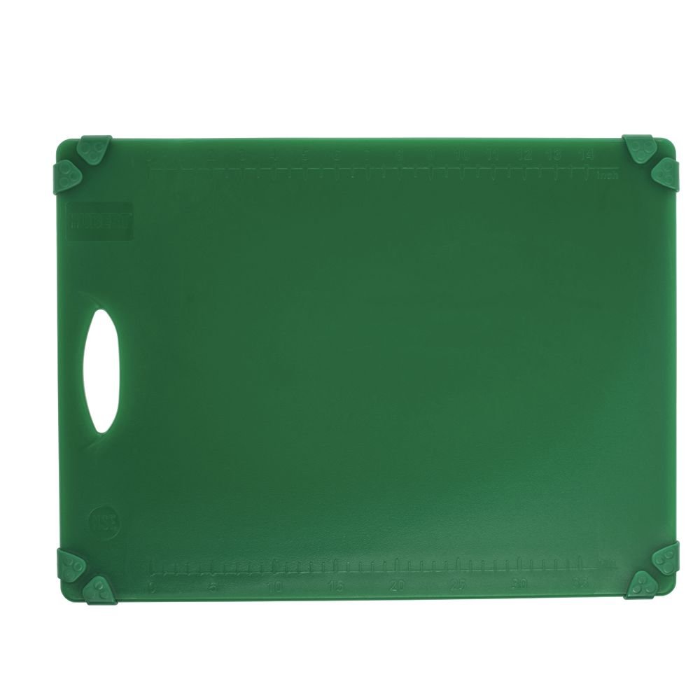 Kratos by Cutting Board Green with Non-Slip Grippers - 15" L x 20" W x 1/2 H by HUBERT – 20"L x 15"W, Plastic, Green, Model 1520-AL-GR