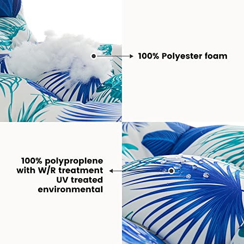 Artplan Patio Chair Cushion,Tufted Adirondack Outdoor Chair Cushion,Wicker High Back Outdoor Seat Cushion,Set Of 4,21"X21"X4" (4 Pack) #TOP2