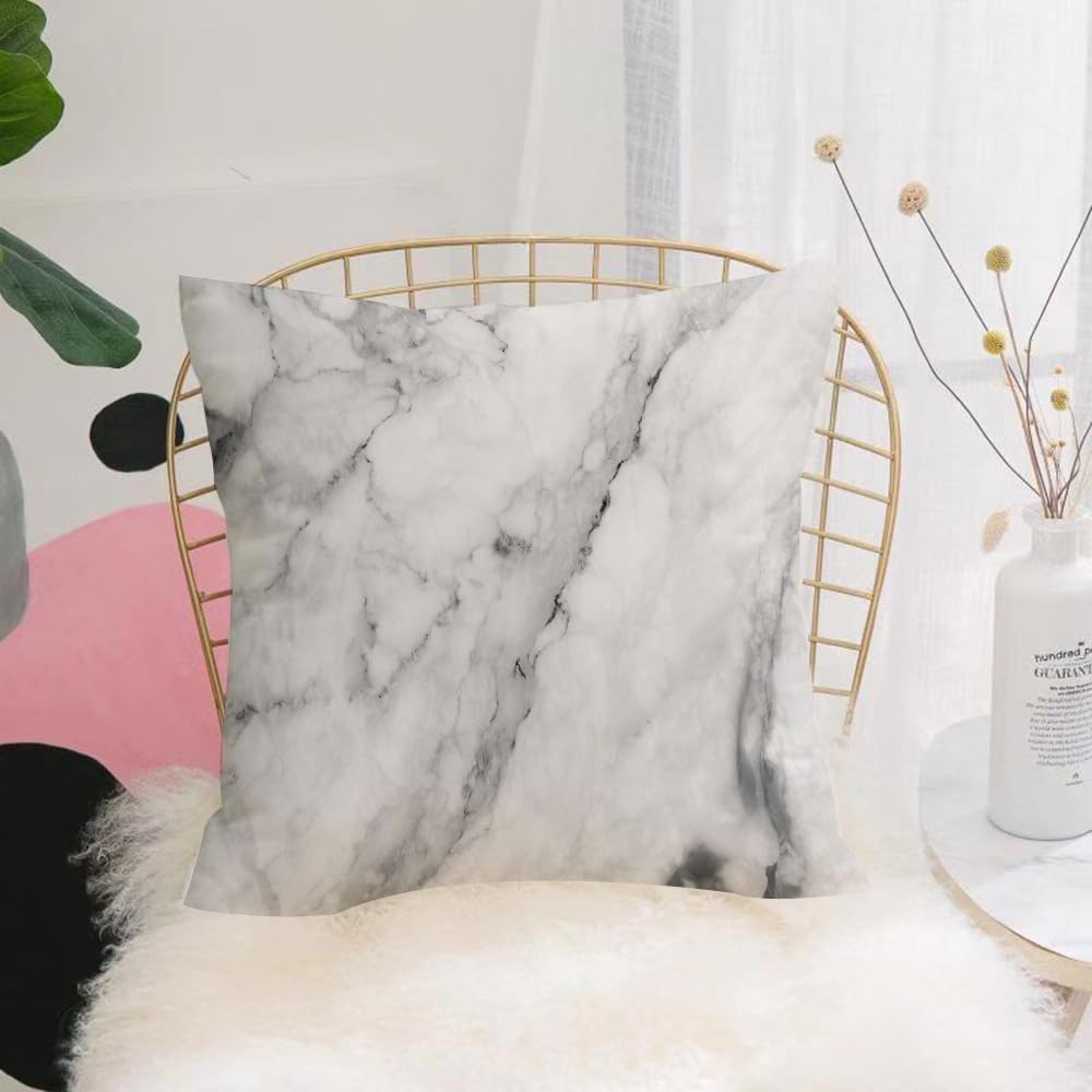 HYOSXW Cushion Cover,Throw Pillow Case Home Decorative for Living Room Bedroom Sofa Chair 16X16 Inch,Marble,Granite Surface Motif with Sketch Nature Effect an,Pillowcase 40X40cm