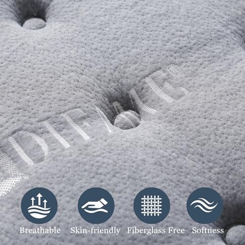 Image of King Mattress 18 Inch, (Upgraded) Hotel Luxury Firm Hybrid King Size Mattress In A Box, Extra Enhanced Support, Relieve Back & Waist Pain, Cooling Sleep, Fiberglass-Free, CertiPUR-US, 365-Night Trial