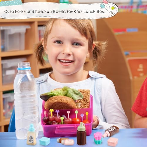 50 piezas de accesorios para caja Bento para niños que incluyen selecciones de alimentos mini bloque de construcción - Imagen 17 de 31