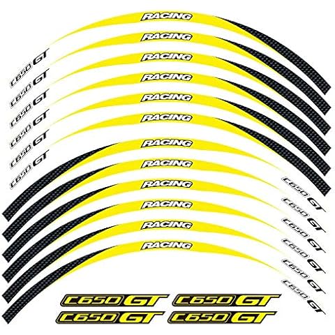 Motorcycle 1set Front&Rear Edge Rim Wheel Decals Reflective Waterproof Stickers for BMW C650GT Cover