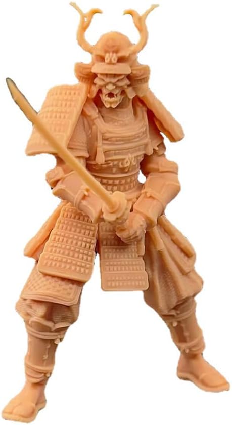 ZEDACAKAI (4 Pcs 1/64 Figure Japan Samurai Demon Samurai Resin Model Miniature Garage GK Kit Need to Be Colored by Yourself