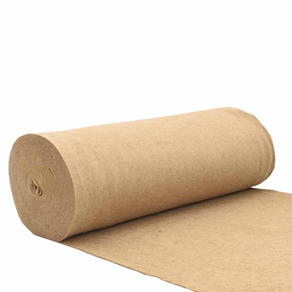 Hanfmatte für Kleintiere 1x25 m, Nagerteppich aus Hanffasern für Kaninchen Meerschweinchen Hamster, Käfigeinlage mit 5 mm Stärke