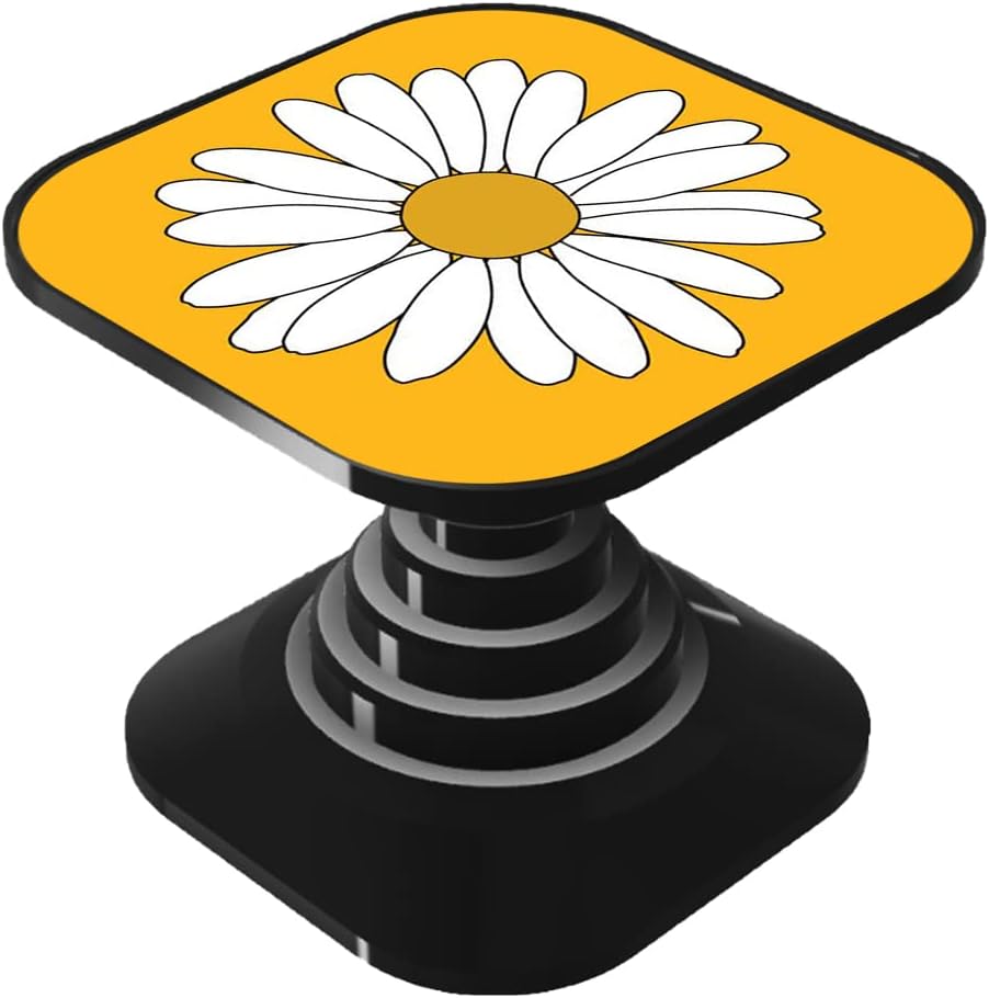 Gosmartkart® Designer HD Printed Mobile Back Grip Socket Grip Expanding Square Mobile Stand for Android or Apple Smartphones (Made in India Product) Daisy Flower