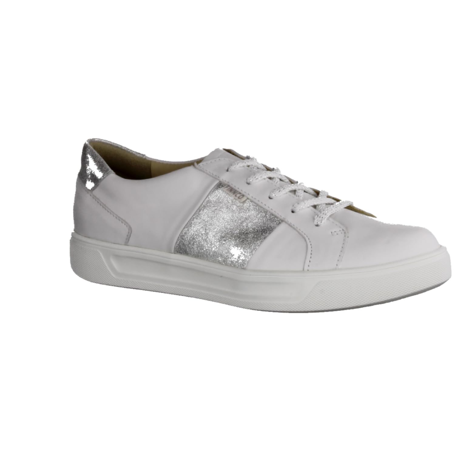 Finn Comfort Halbschuh Malita 2793-903094, Glattleder, Weiß mit silbernen Details, Fußbettung zum Wechseln Weiß