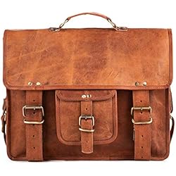 Maletin Cuero Berliner Bags Bandolera Berlin Bolso de hombro Maletín de cuero Hombre Mujer Marrón Vintage