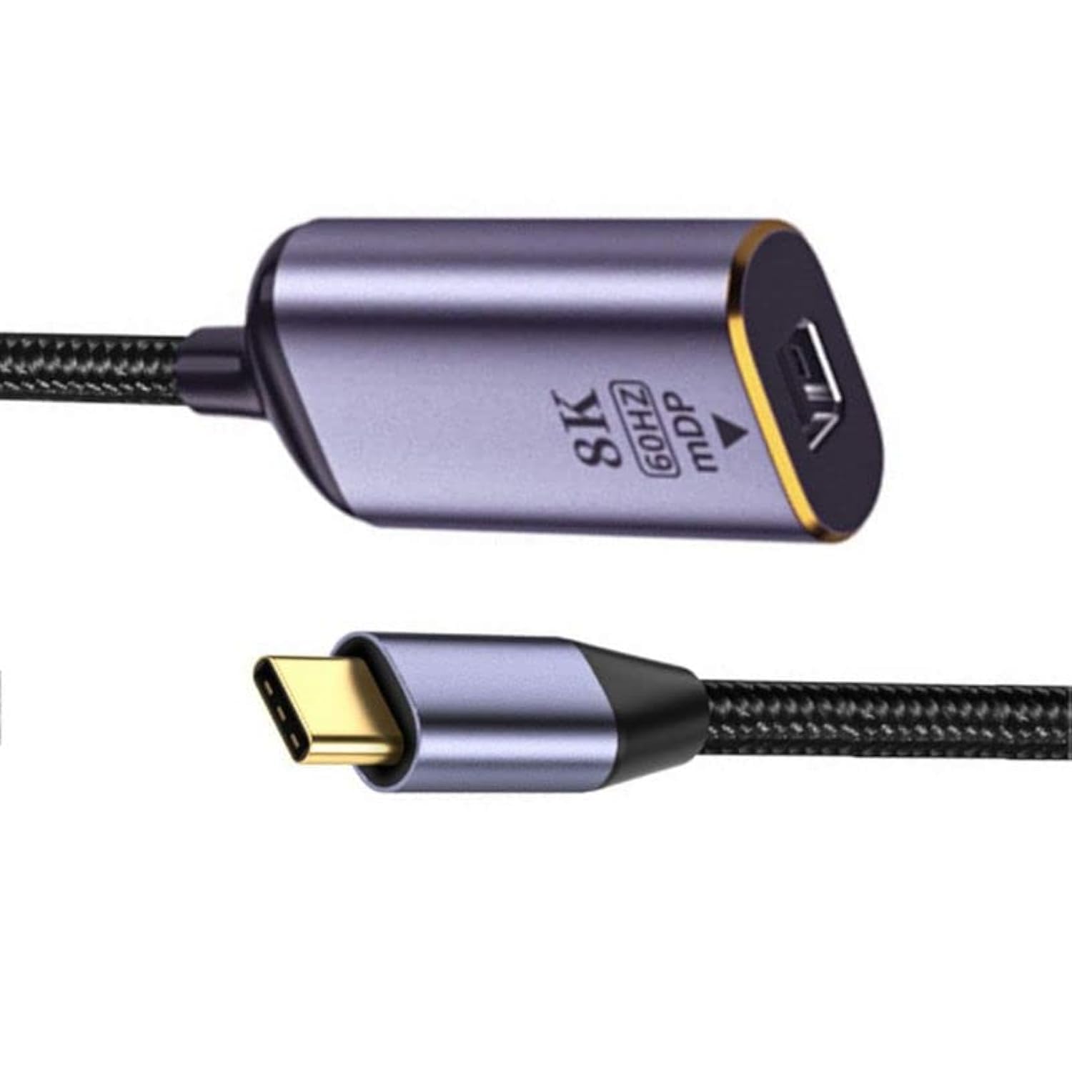 cablecc USB4 Type-C USB-C Source to Mini Displayport Mini-DP Female Cable Display 8K 60HZ UHD 4K Monitor Displays