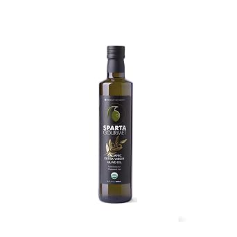 Sparta Gourmet Organic Extra Virgin Olive Oil, Premium Greek Cold-Extracted, 500ml, Liquid