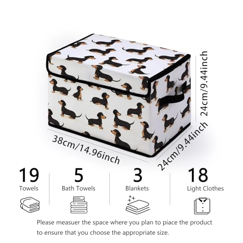 Image of Stackable Storage Bins with Lids,Closet Organizers Fabric Box for Home and Office,Blanket Clothes Organizers,Under Bed Storage Containers 3 Pack
