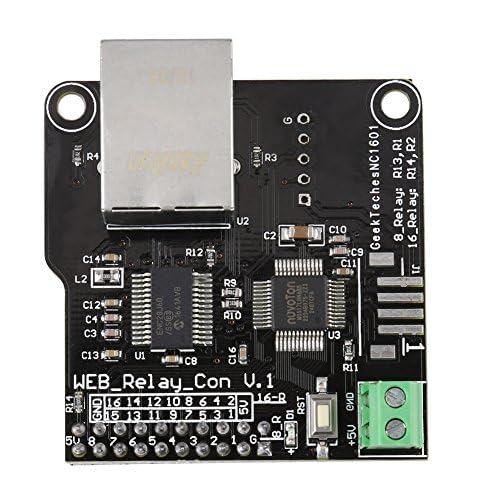 Keenso Ethernet 16 Kanal Relais Modul, Ethernet Steuermodul Lan Wan Netzwerk Webserver RJ45 Port + 16 Kanal Relais NC1601 plus Relais
