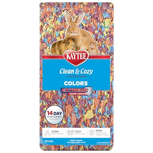 Kaytee Clean & Cozy Colors Small Animal Bedding with Extreme Odor Control Kaleidoscope 24.6 Liters