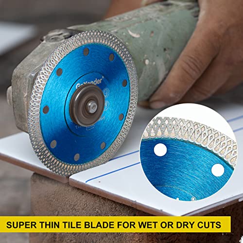 GoYonder 10pcs 5" Diamond Saw Blades for Angle Grinder - Cutting Porcelain, Granite, 115mm Tile Blade - Thumbnail 3
