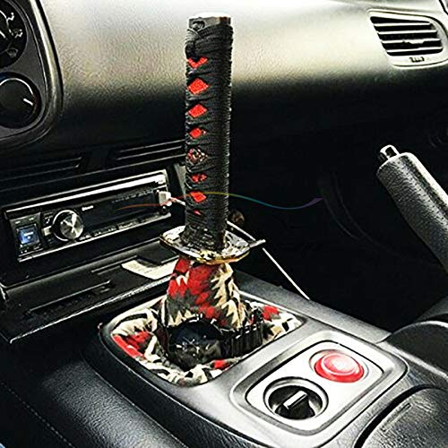 Samurai Sword Black Shift Knob Shifter Alloy Katana With Adapters Universal 15Cm #TOP7