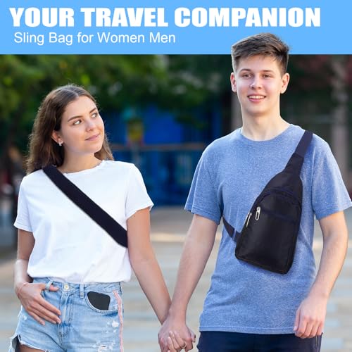 Pack de 10 bolsos tipo sling unisex para hiking azul miniatura 6
