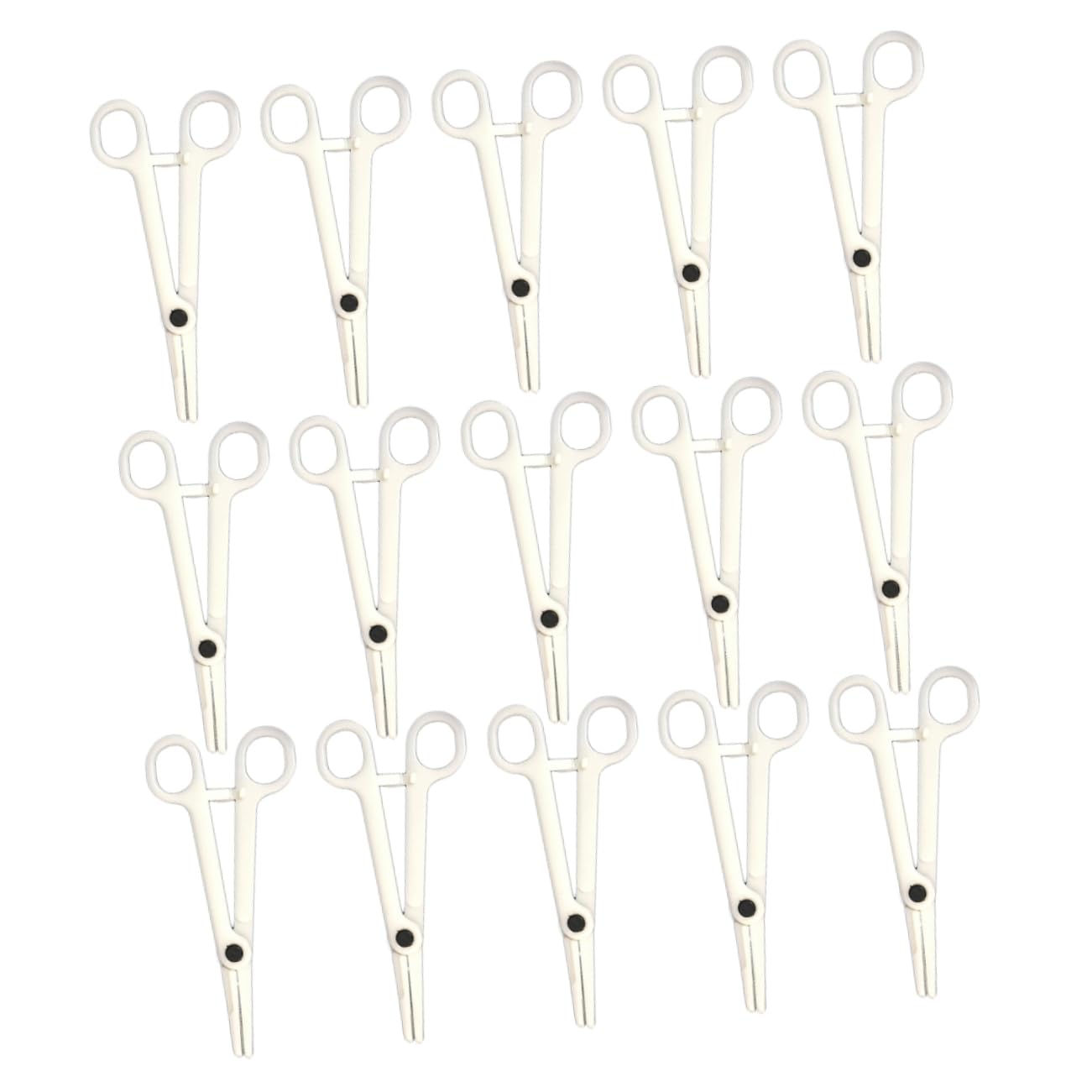 Happyyami 15pcs Plastic Forceps Disposable Piercing Clamps Diagonal Pliers for Body Piercing