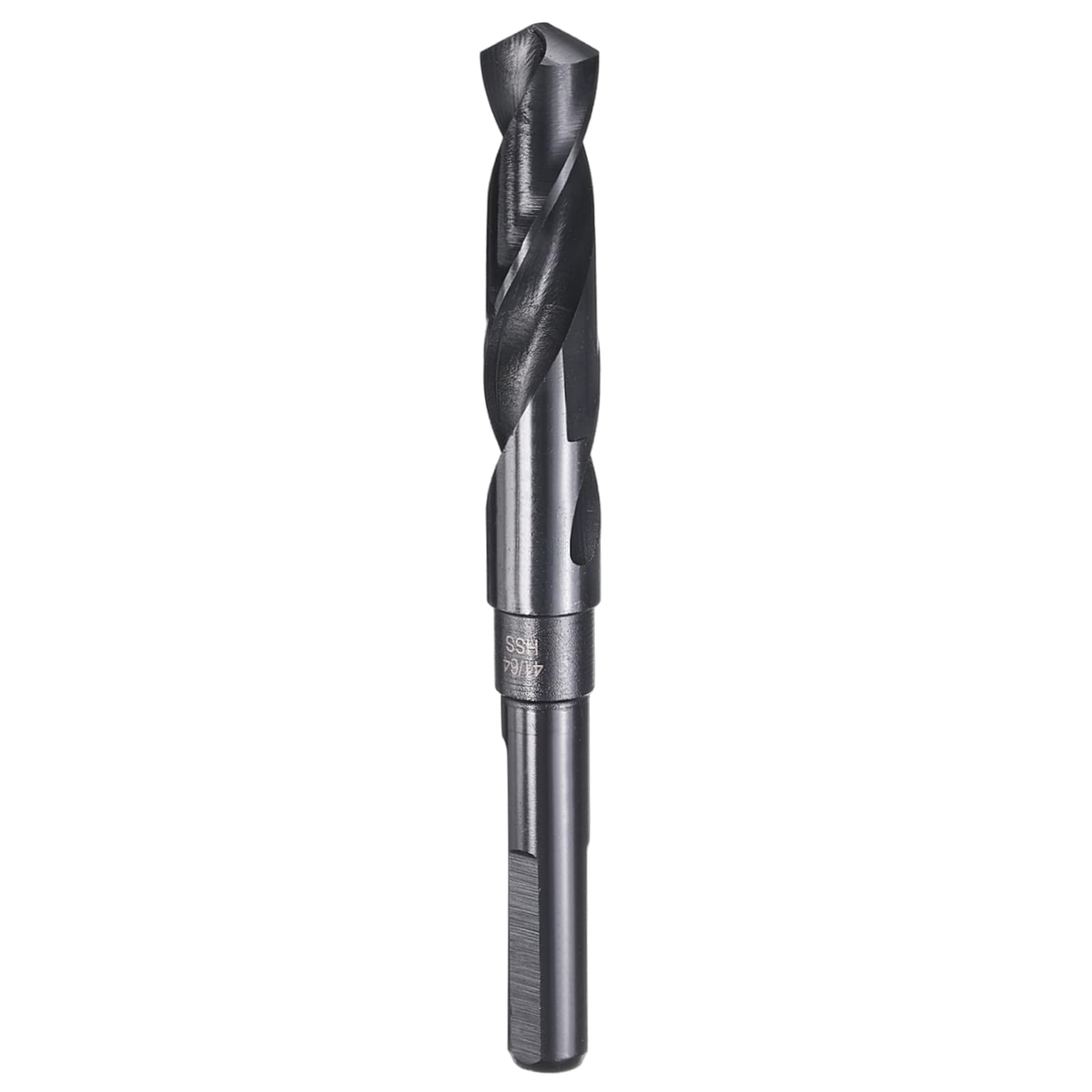 HARFINGTON 41/64" Drill Bit 1/2" Reduced Shank 3-Flat 4241 High Speed Steel Nitriding Black 118° for Soft Materials Wood Plastic Iron Copper Aluminum