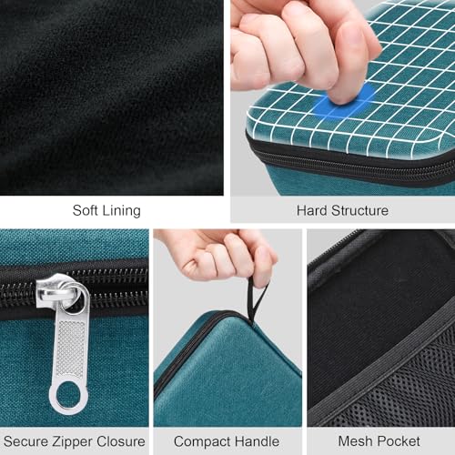 Image of Bukere Travel Sunglasses Organizer Case Adjustable Slot For Multiple Eyeglasses Hard-shell Portable Storage Box for Men Women
