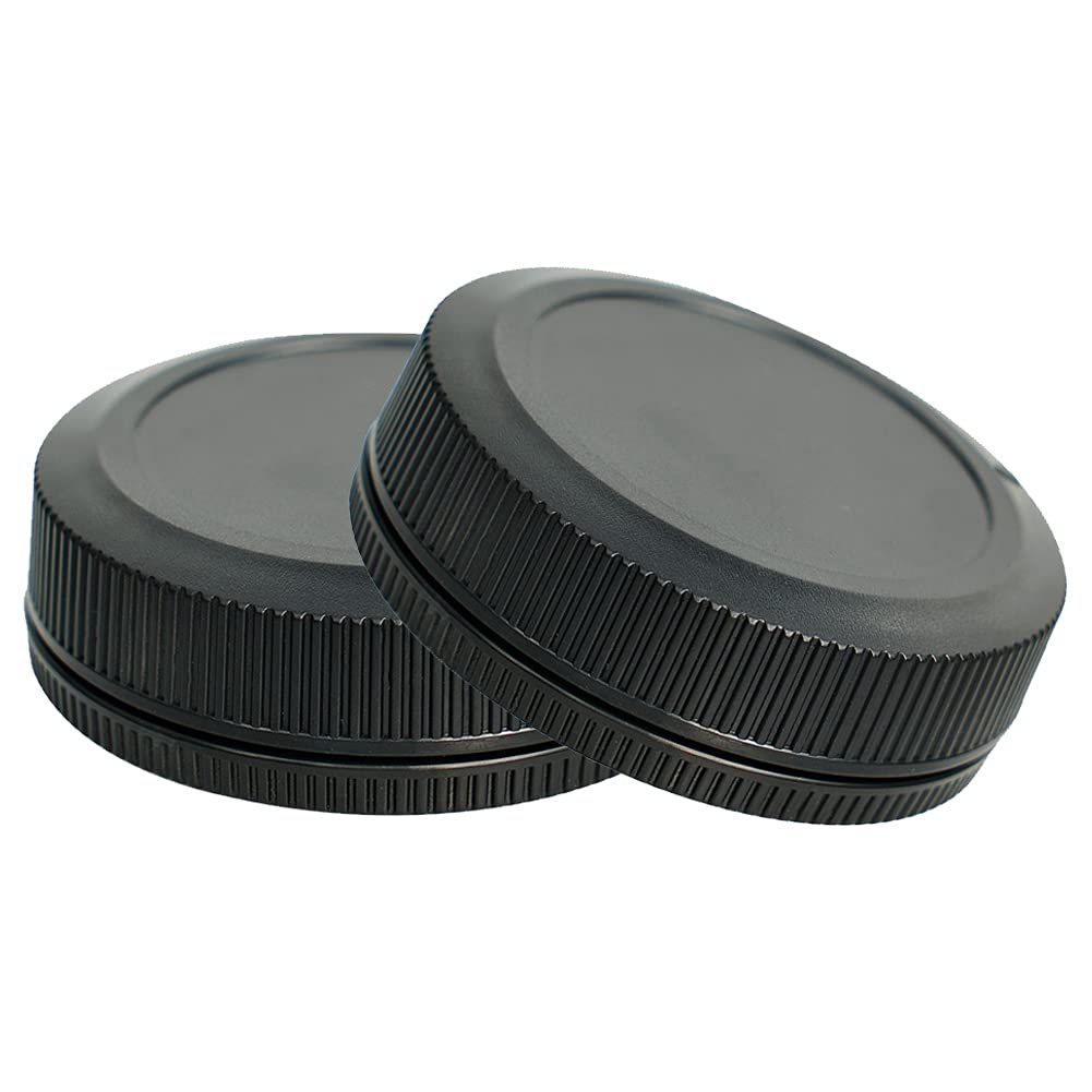 NIYI 2Sets Camera Body Cap and Lens Rear Cap Kit, Compatible with Canon EOS R Mount Mirrorless Camera Rear Lens Protector Cover and Body Protector Set