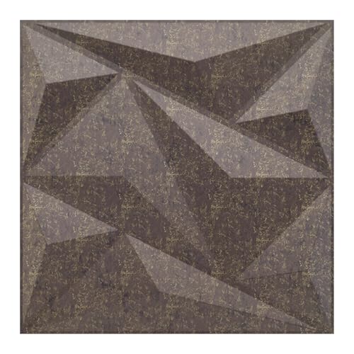 Image of Kayra Decor PVC Panel for Wall Alps Design Magnum Brown Color 19.7 inch x 19.7 inch (Pack of 40) - Covers 107.80 Sq. Ft.