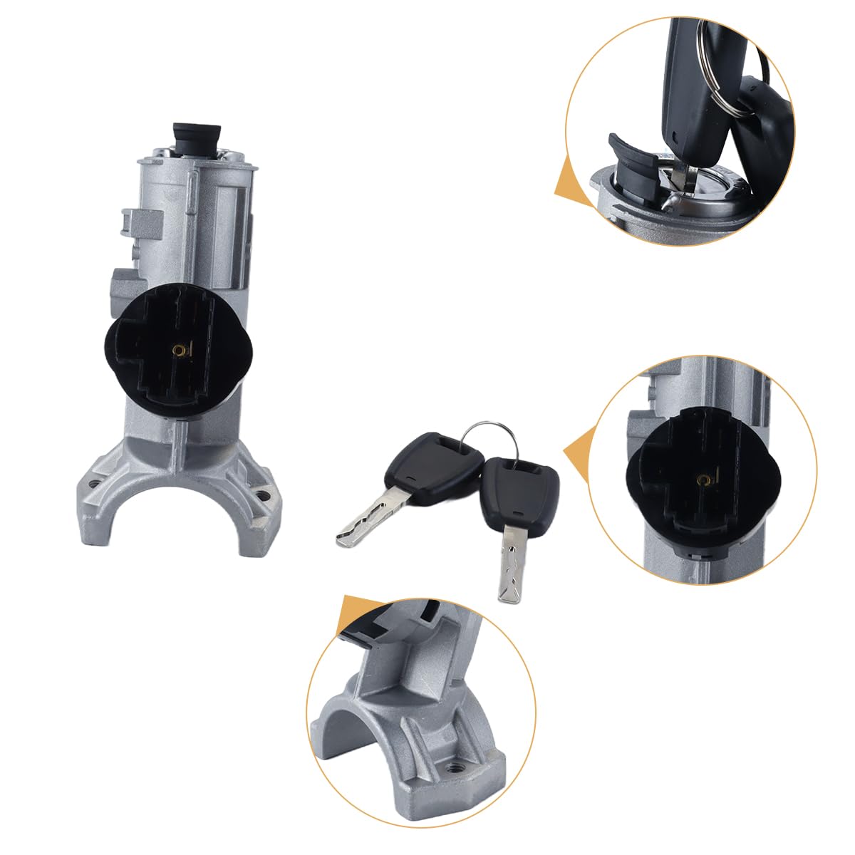 Interruttore di blocco accensione con 2 chiavi compatibile con Citroen Relay Jumper Fiat Ducato Peugeot 2006 1348421080 1361031080 4162HN 4162SJ