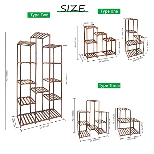 Xxxflower DHJ-1 Plant Stand Indoor Outdoor Large Plant Cabinet Corner Holder Plant Shelf 13 Tiers Wood Plant Rack thumb #1