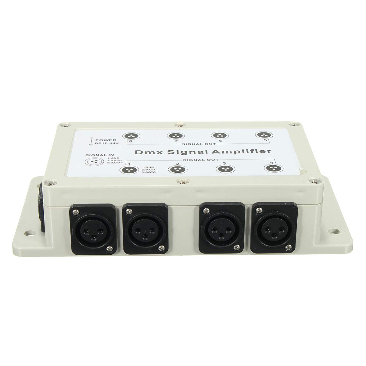 Dc12-24V Salida De 8 Canales DMX Dmx512 Led Controlador Amplificador De Se？al Divisor Distribuidor De Equipos para El Hogar