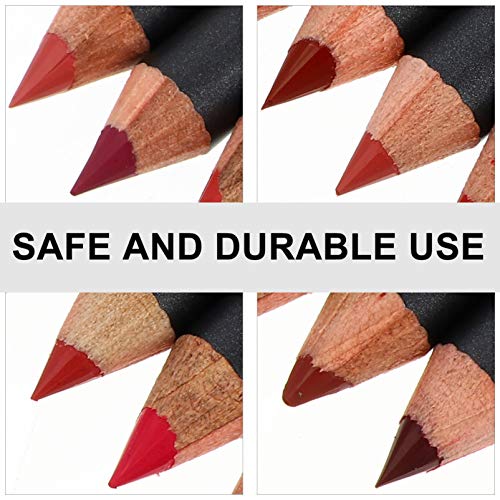 Minkissy 12Pcs Delineador de Lábios Lápis Labial Natural Maquiagem Lápis Delineador de Lábios À Prov