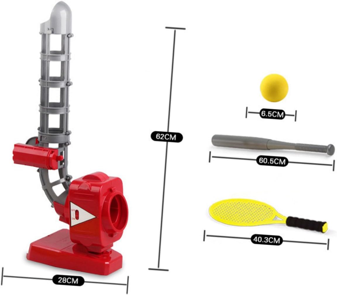 Automatic Baseball Pitching Machine for Speed Tubular Launcher Indoor Outdoor Training Tool to Batting Skills and Coordination