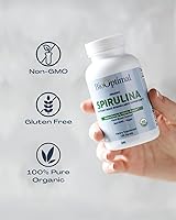 Vista 5 de BioOptimal Tabletas de espirulina orgánica, orgánicas, sin OMG, sin aditivos ni rellenos, suplemento dietético de calidad premium de 500 mg