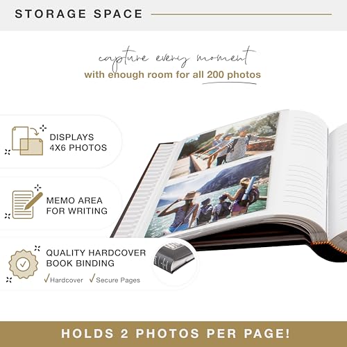 Image of MCS Our Adventure Charcoal Photo Album, 200-Pocket, 4x6, 12x12 Pages