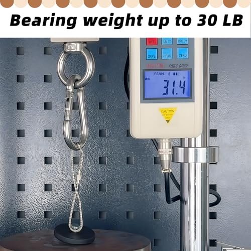 Image of Magnetpro 4 Pieces Strong Rubber Coated Mounting Magnets Anti-Scratch, 30 LBS of Adhesive Power, Magnetic Assembly with T-Shaped Hanging Buckle
