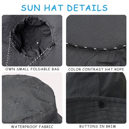 Sombrero Bucket Unisex Ligero y Resistente al Agua miniatura 3