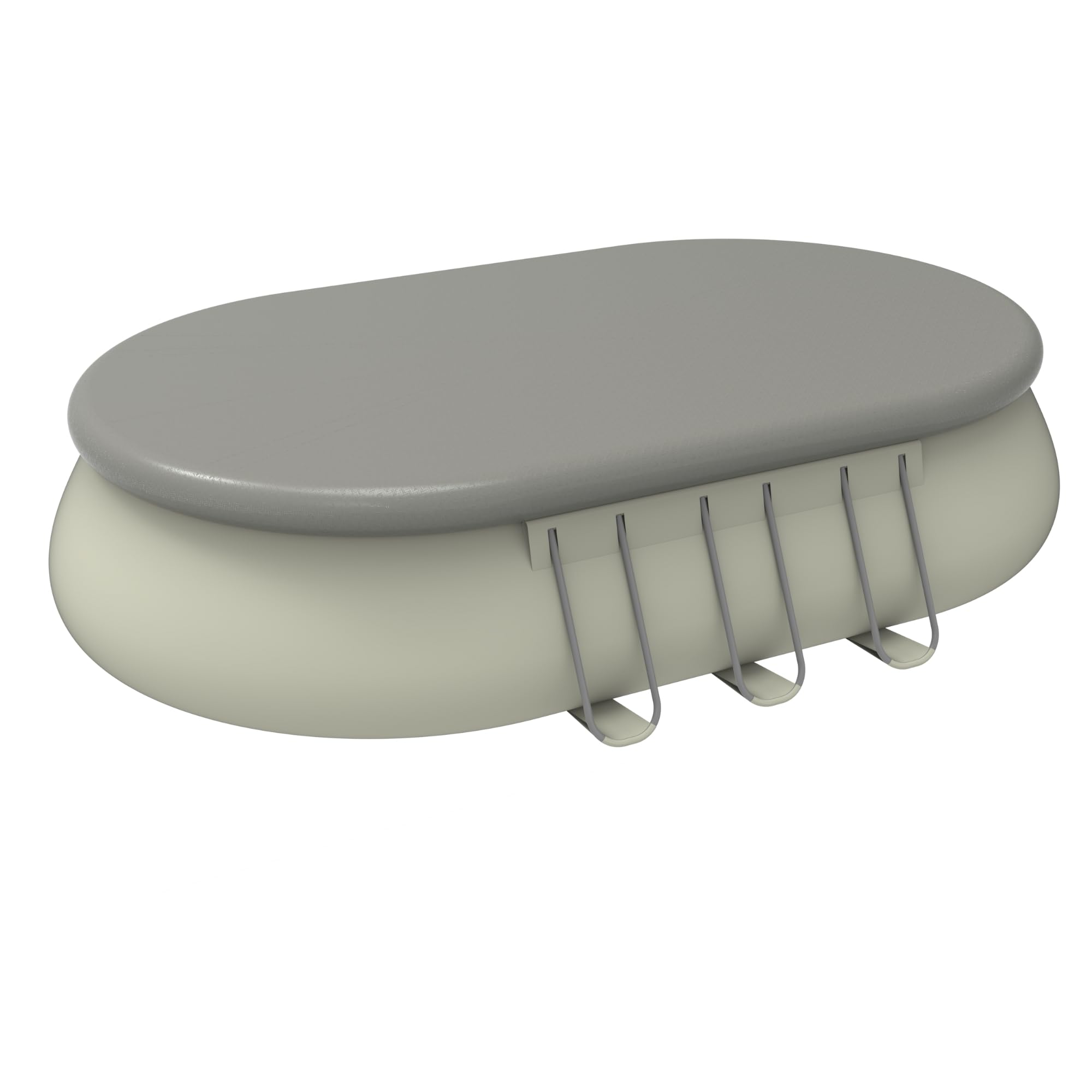 AVENLI 17023EU Piscina Autoportante Ovale con Struttura, Grigia, 610 x 360 x122 cm, 610x360x122 cm