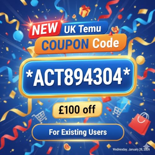 &pound; Temu Discount Code UK [act894304] 50% off for New & Existing Users cover art