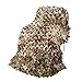 FLYEGO Camo Netting Camouflage Netting, Camo Net Bulk Roll Camouflage Mesh Nets for Hunting Blind Deer Stand Military Party Decorations Sunshade Shooting (4.9ft*6.5ft/1.5m*2m, Brown Camo)