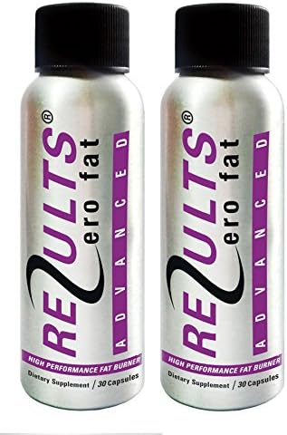 Rezults Zero Fat Advanced - 60 Days Extreme Change - High Performance Fat Burner - 100% Natural - (2 Bottles 60 Capsules)